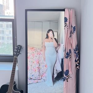 SKIMS Soft Lounge Long Slip Dress in Marble in S